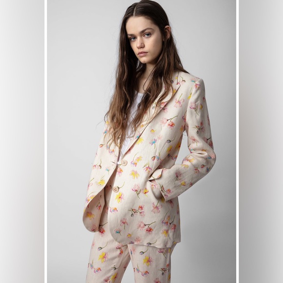 NWT $598 Zadig & Voltaire Vegy Lin Courtney Jacket Blazer - Picture 7 of 7